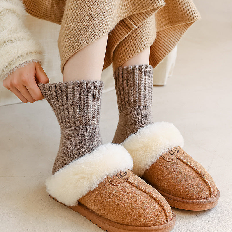 Women's Mid-calf Plush Warm Cashmere Socks